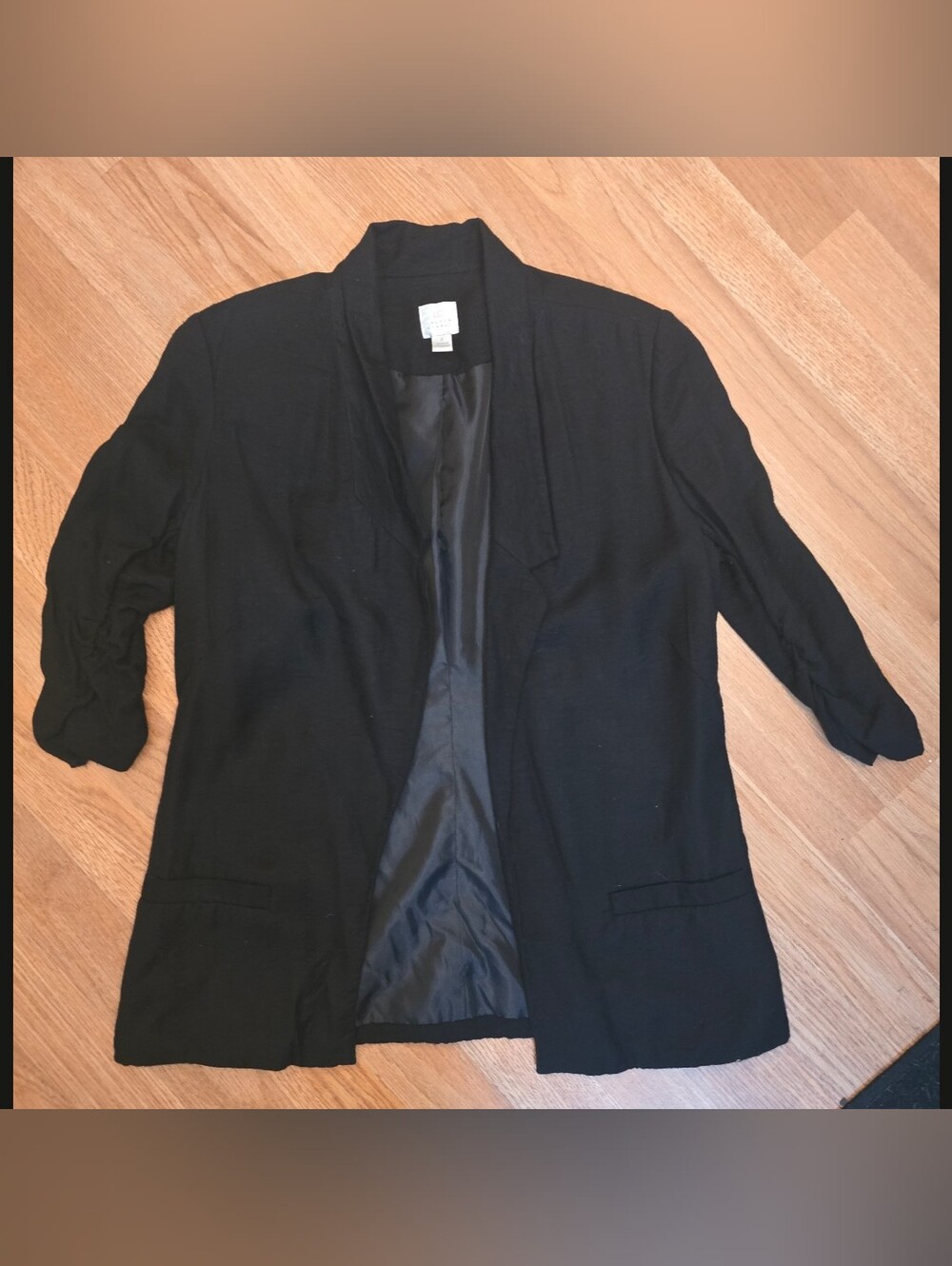LC Lauren Conrad Black Open-Front Blazer Jacket